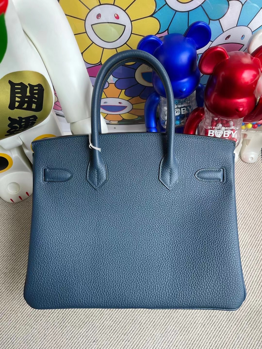 Hermes Birkin 30cm Togo S4 Deep Blue 深邃藍 銀扣 全手工蜜蠟線縫製