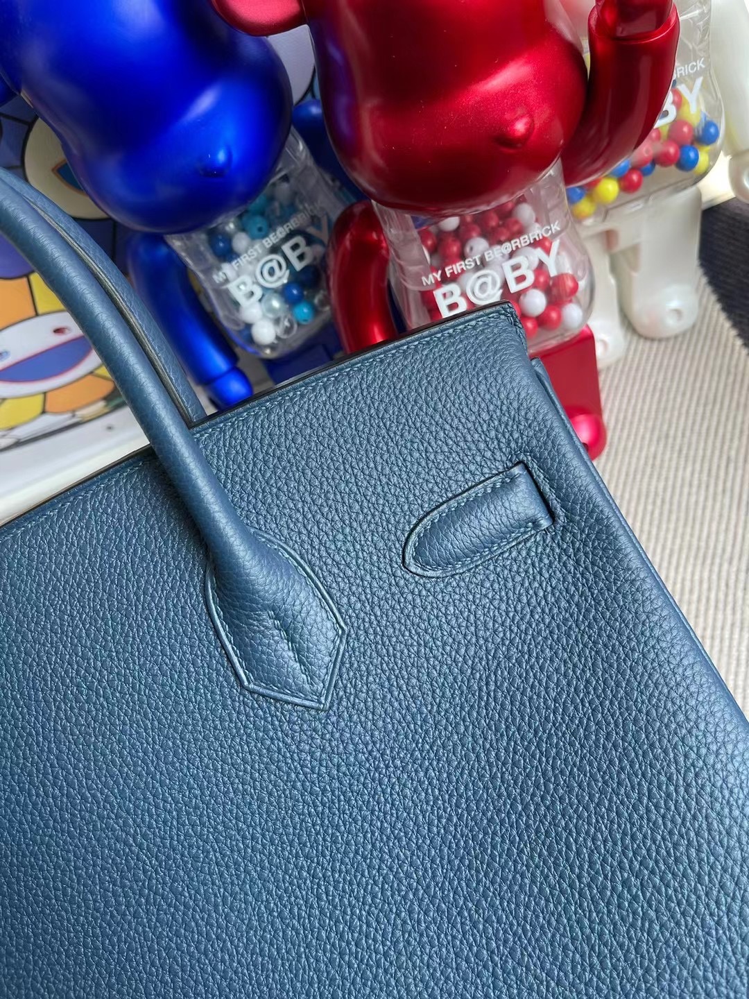 Hermes Birkin 30cm Togo S4 Deep Blue 深邃藍 銀扣 全手工蜜蠟線縫製