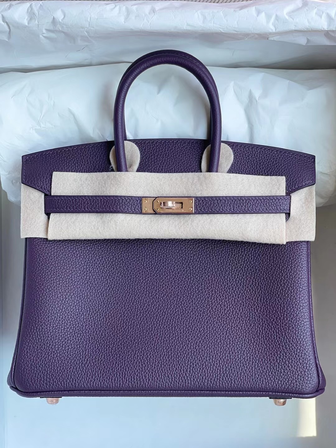 Hermes Birkin 25cm Togo CK59 葡萄紫 Raisin 玫瑰金扣