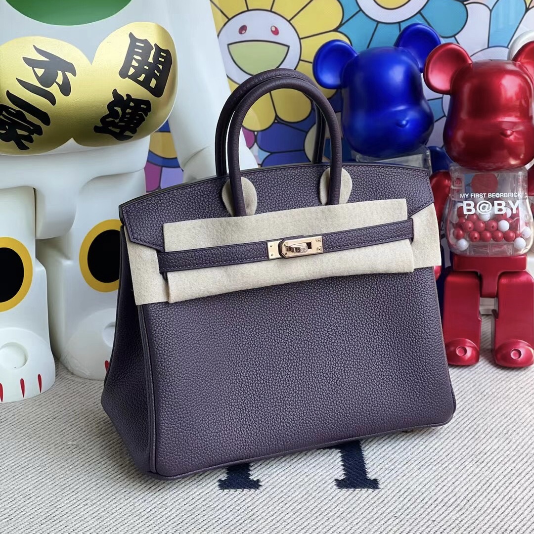 Hermes Birkin 25cm Togo CK59 葡萄紫 Raisin 玫瑰金扣