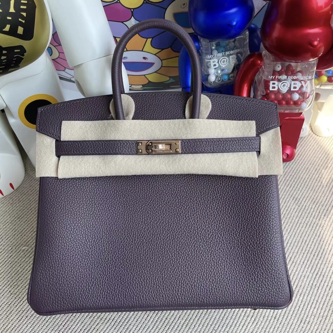 Hermes Birkin 25cm Togo CK59 葡萄紫 Raisin 玫瑰金扣