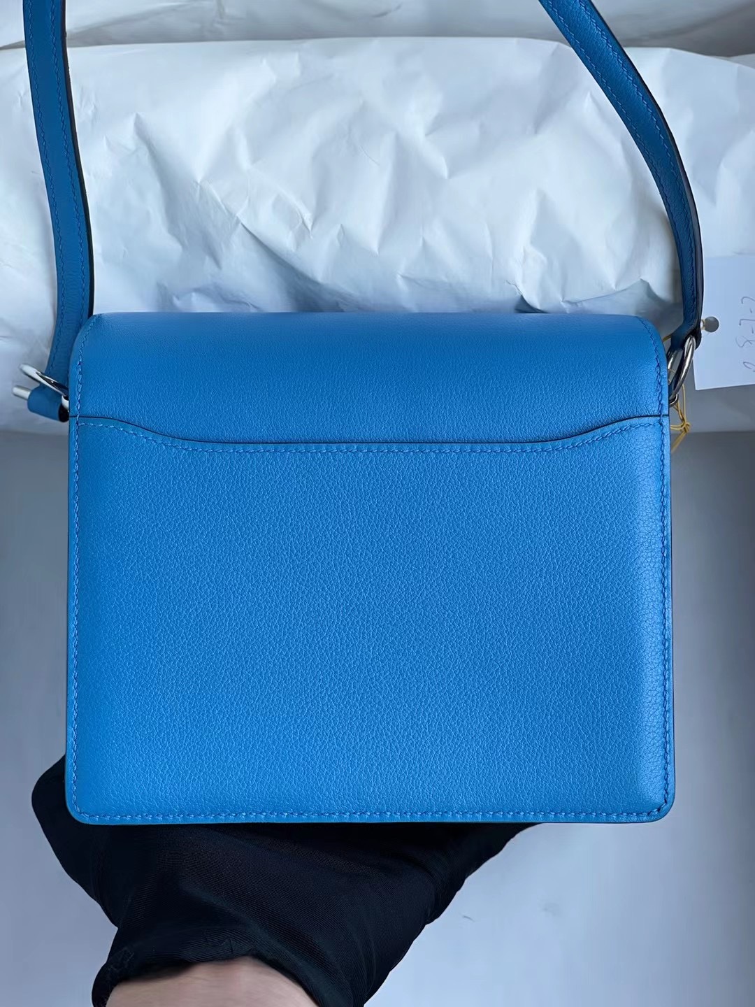 Hermes Roulis Mini 18 Evecolor T7 Bleu Hydra 內拼 S3 Rose de coeur 銀扣