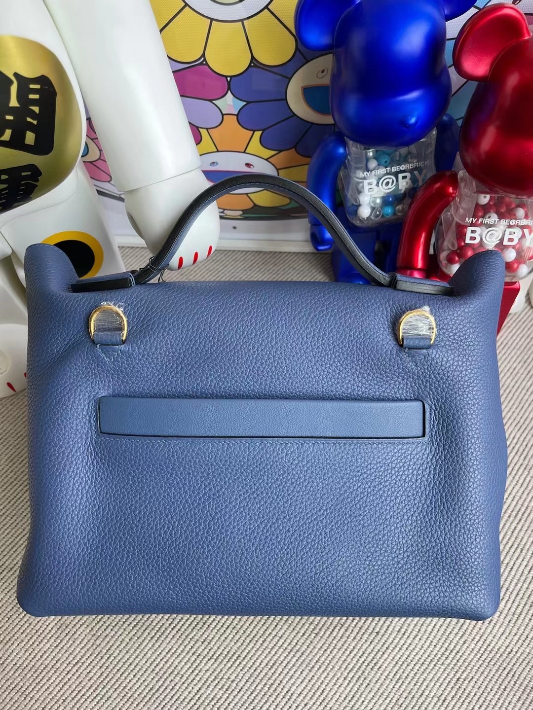 Hermes Kelly 24/24 29 Touch 7E blue Brighton Maurice 拼 霧面美洲鱷魚