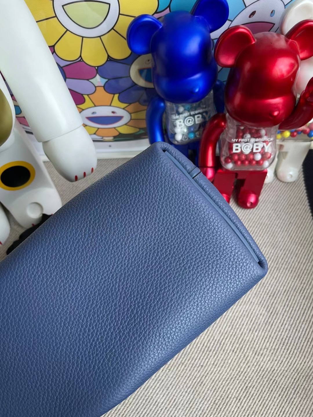 Hermes Kelly 24/24 29 Touch 7E blue Brighton Maurice 拼 霧面美洲鱷魚