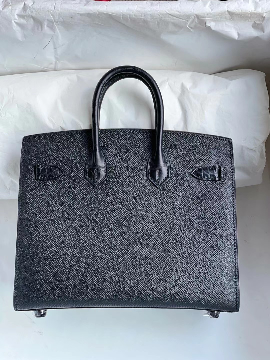 Hermes Birkin Sellier Faubourg 特別版 20cm 小房子包 黑色 黑扣