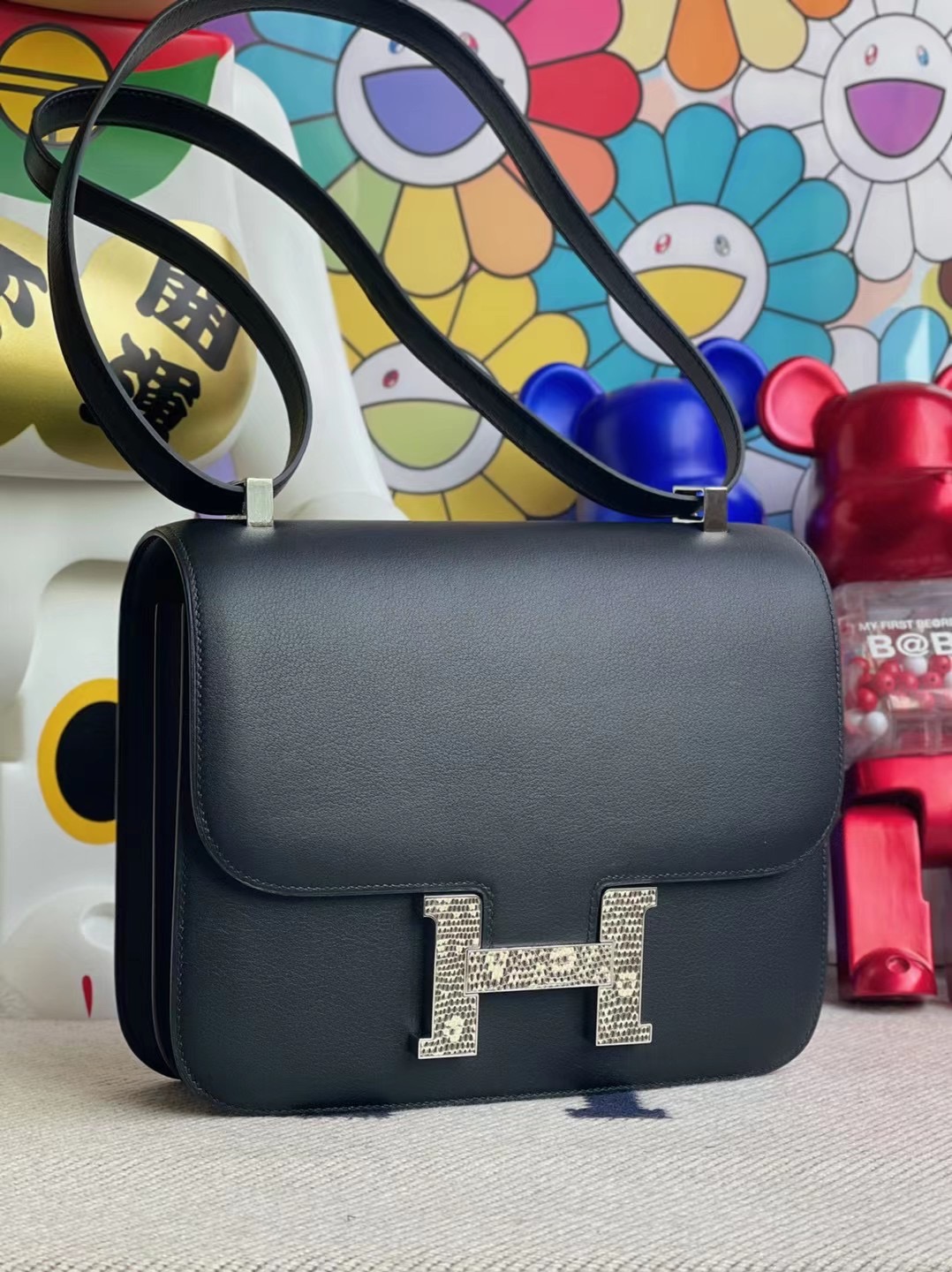 Taiwan Hermes Constance 24cm Swift calfskin 89 Noir 黑色 配 蜥蜴扣