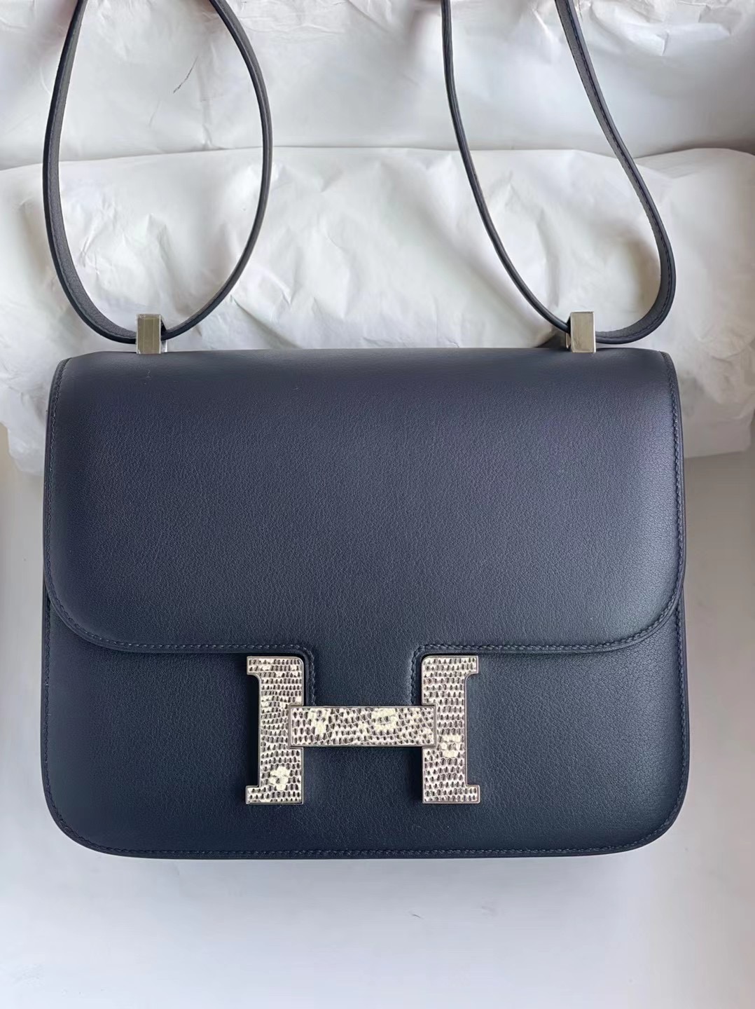 Taiwan Hermes Constance 24cm Swift calfskin 89 Noir 黑色 配 蜥蜴扣