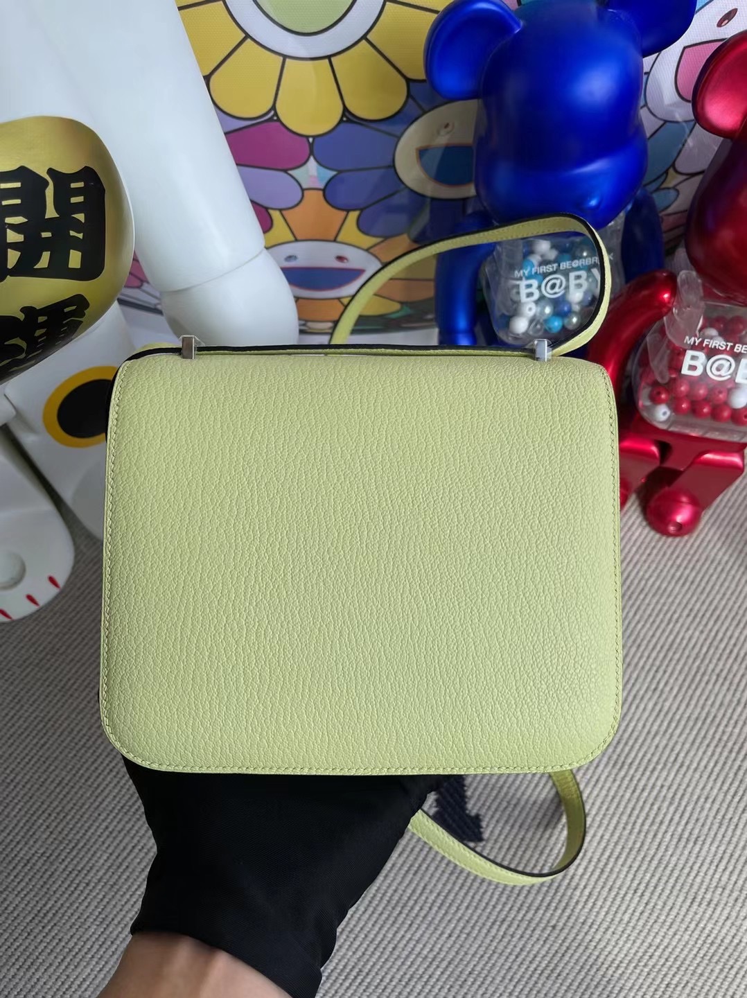 Hermes Constance 18 Chevre 山羊皮 R9 Jaune Bourgeon 嫩芽黃 銀扣