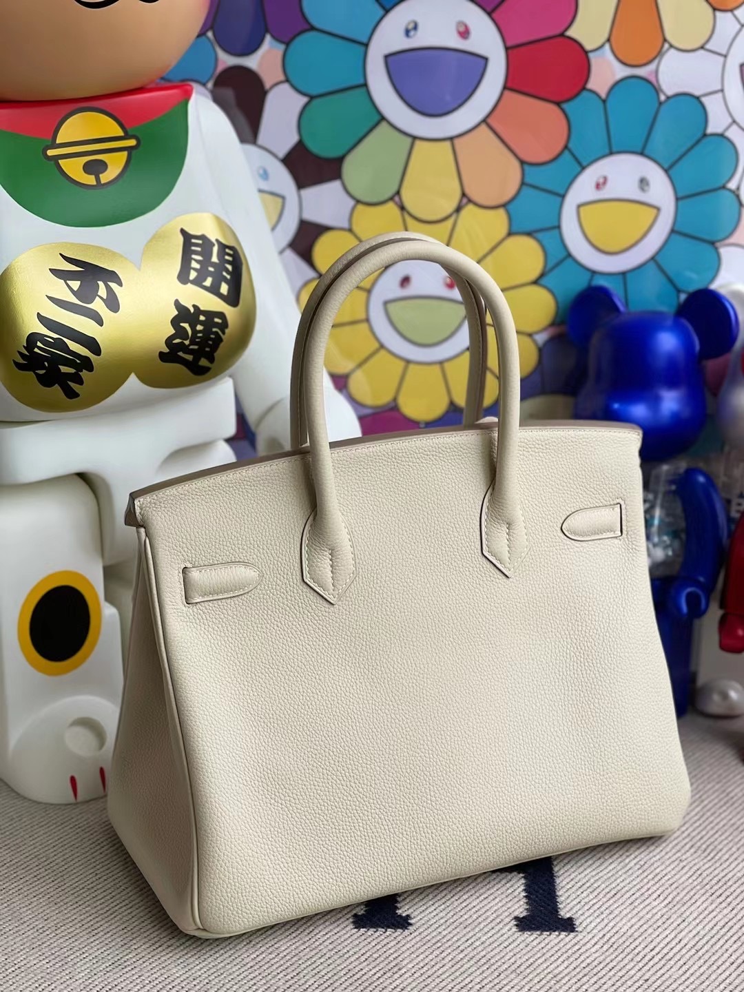 Hermes Birkin 30cm Togo 10 Craie 奶昔白 金扣 全手工蜜蠟線縫製