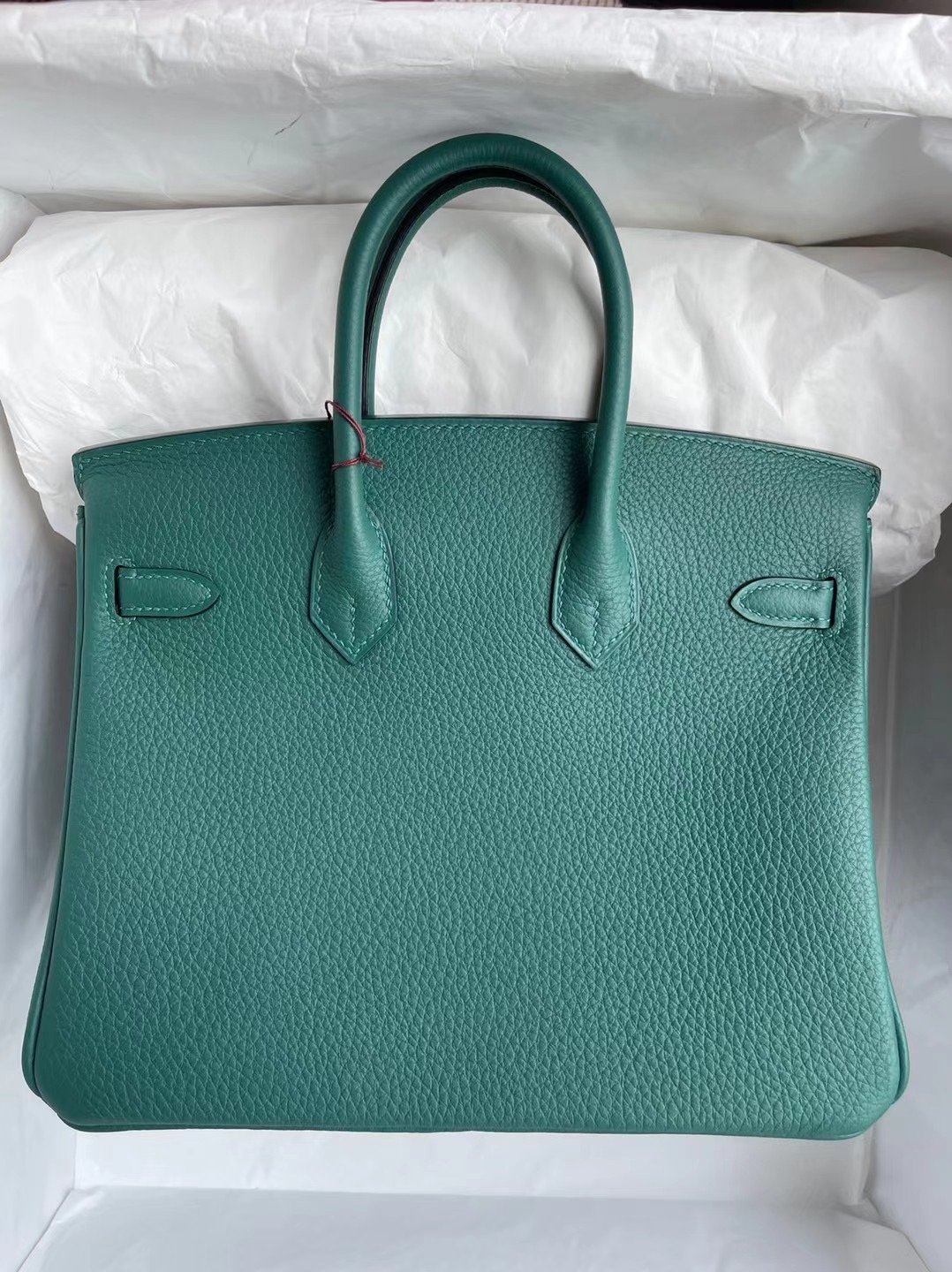 Hermes Birkin 25cm Togo小牛皮 Z6 Malachite 孔雀綠 銀扣 禦用原廠皮