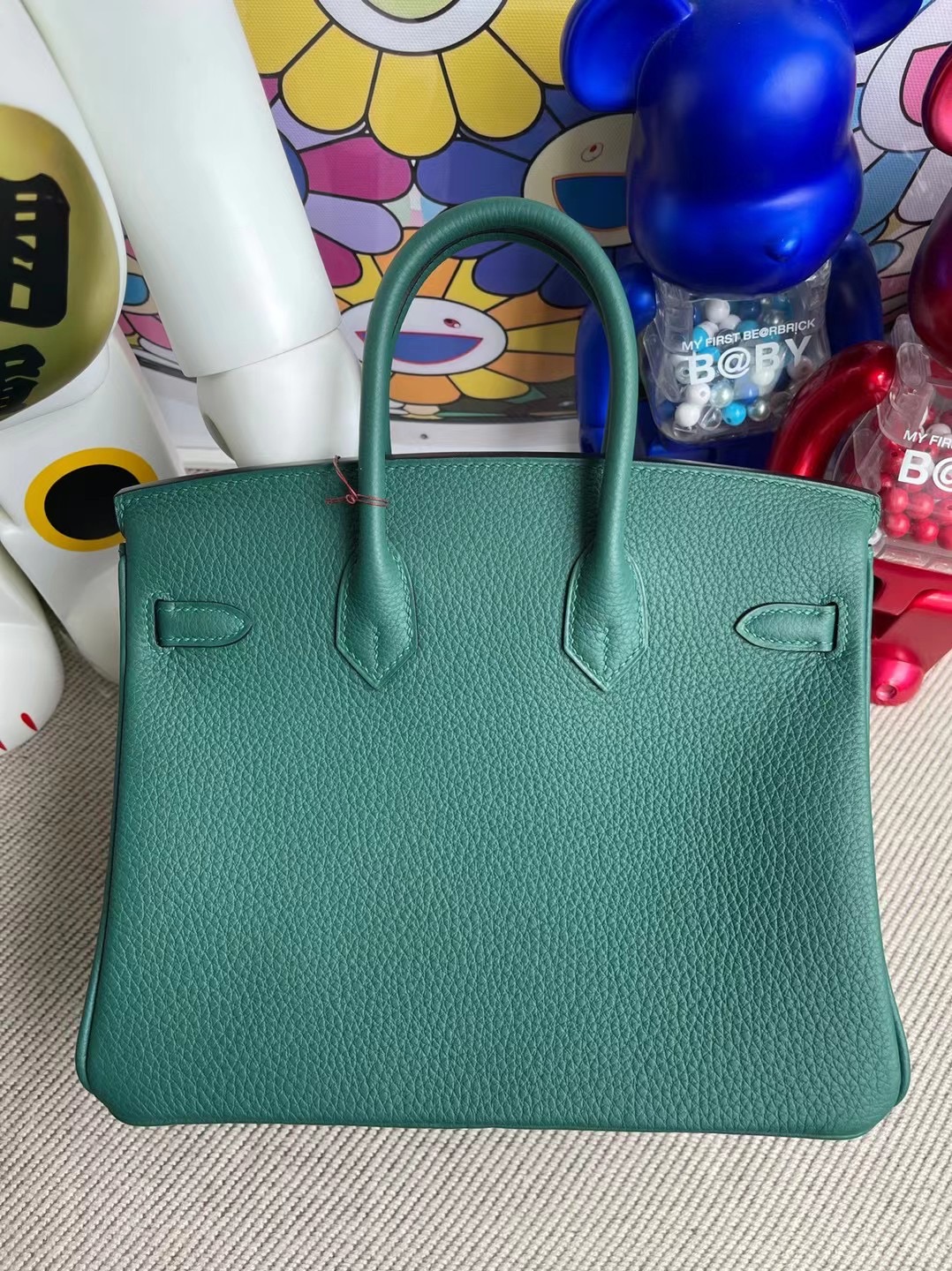 Hermes Birkin 25cm Togo小牛皮 Z6 Malachite 孔雀綠 銀扣 禦用原廠皮