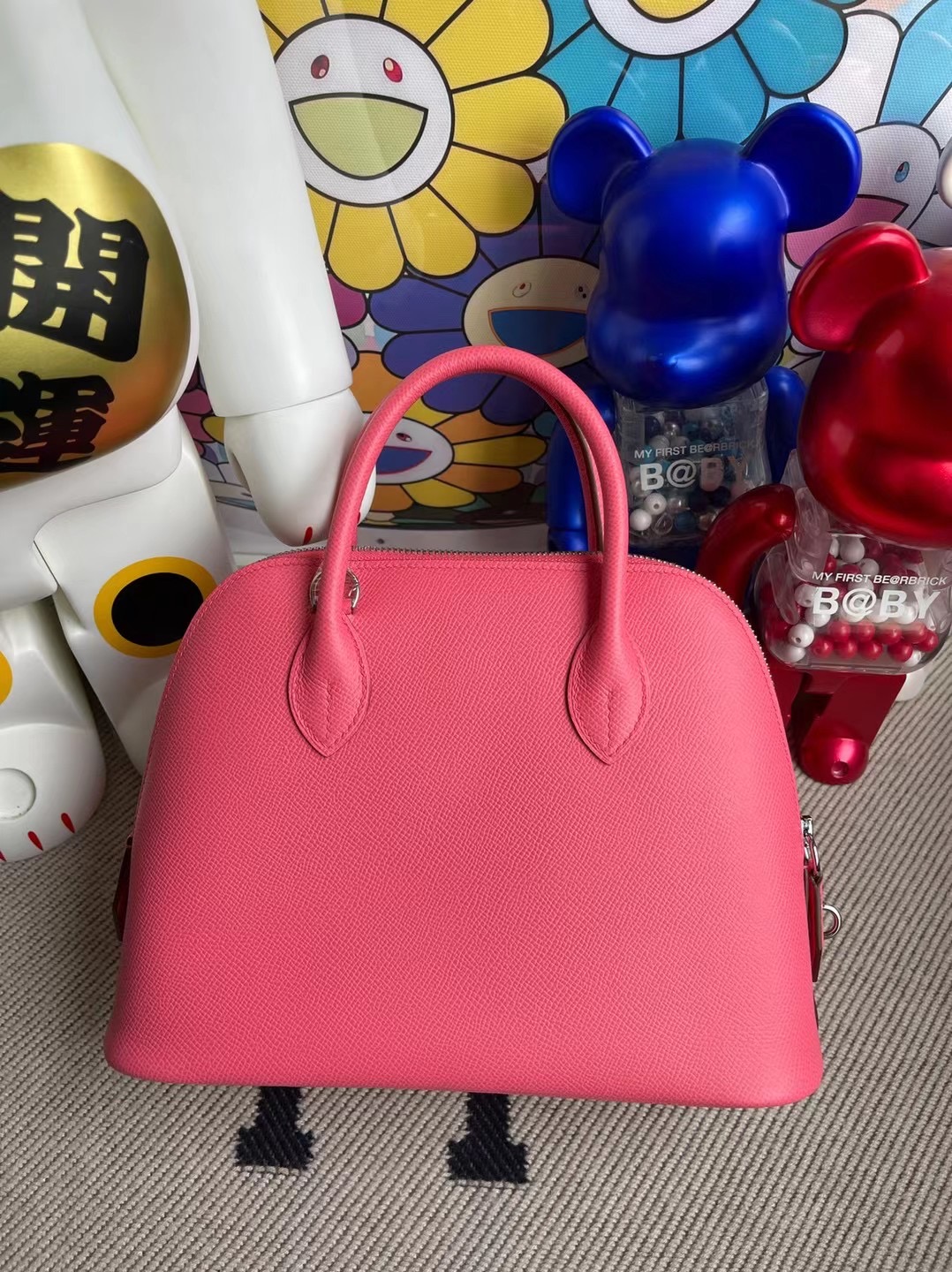 愛馬仕保齡球包價格 Hermes Bolide 25cm Epsom 8W Rose Azalée 新唇膏粉