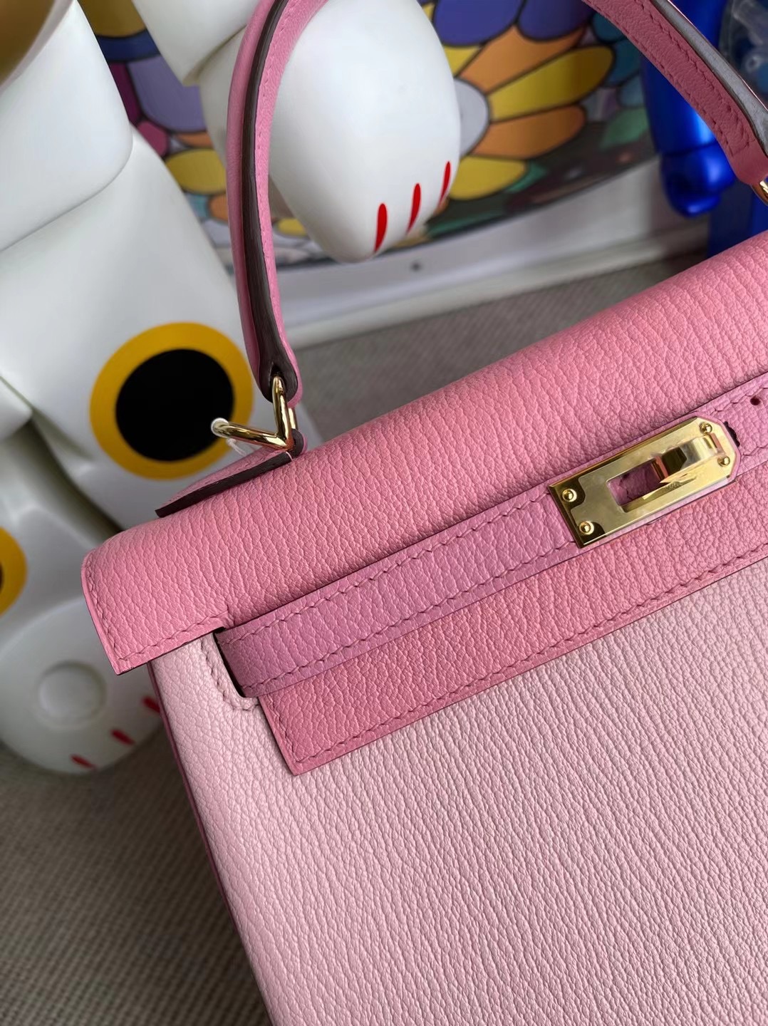 Hermes Kelly 25 山羊皮 3Q Rose Sakura 5P pink 1Q Rose Confetti馬蹄印