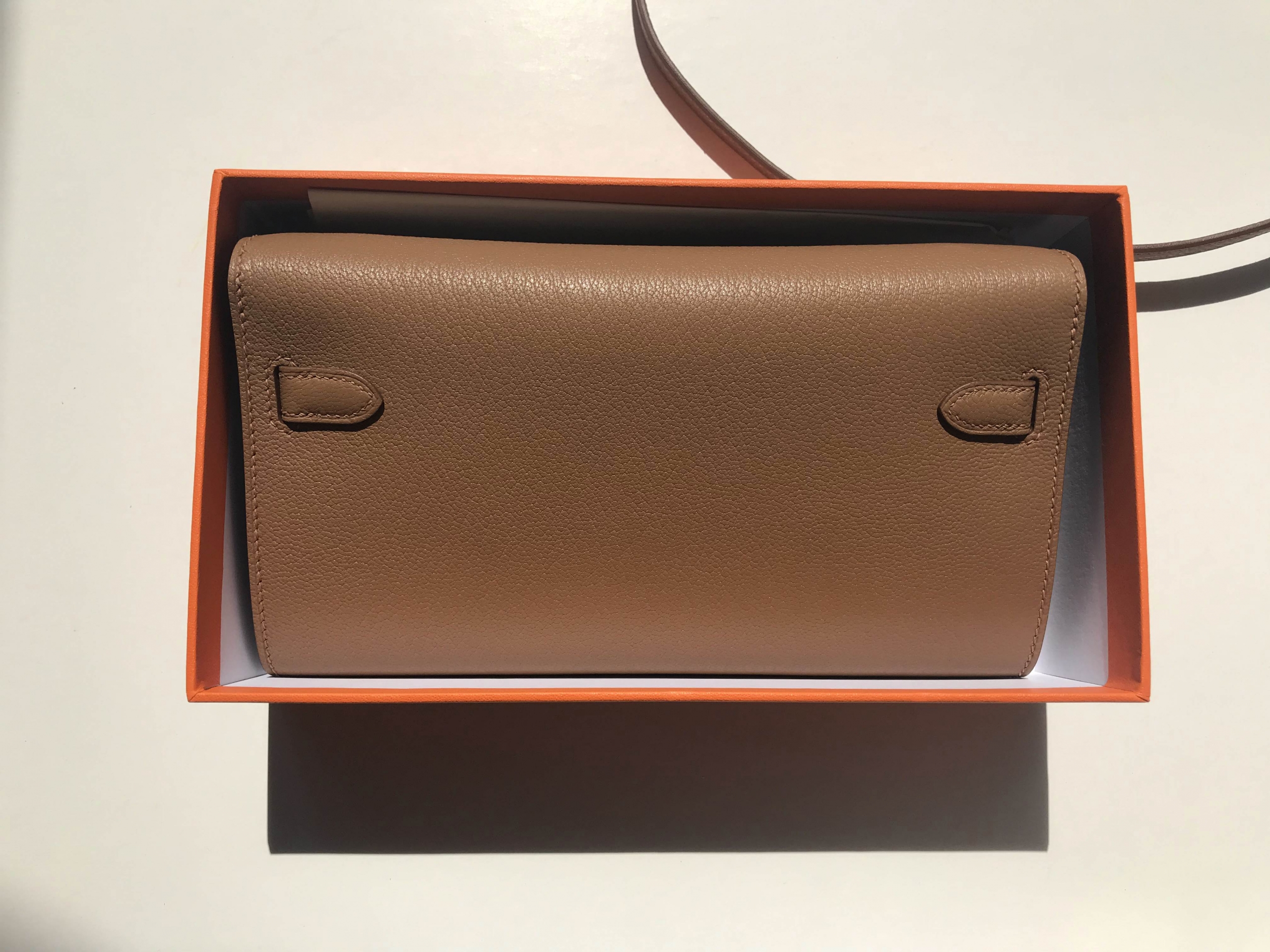 Hermes Kelly Classique To Go wallet Chevre 山羊皮 2J 雀木色 Quebracho