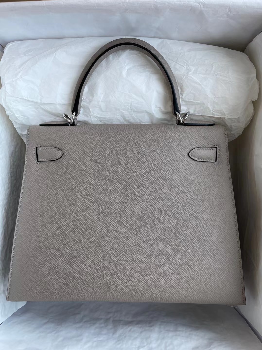 Hermes Kelly 28 Epsom 76 Blue indgo M8 Griss Asphalt P1 Rose Eglantine