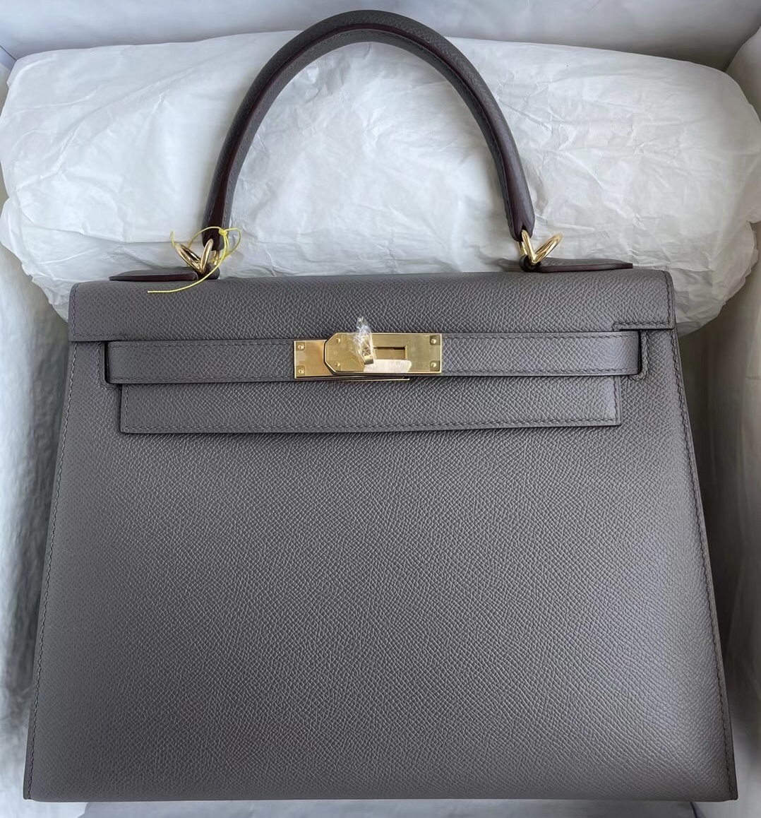 Hermes Kelly 28cm Epsom 18 Etoupe 大象灰 8F 錫器灰 Etain 客定出