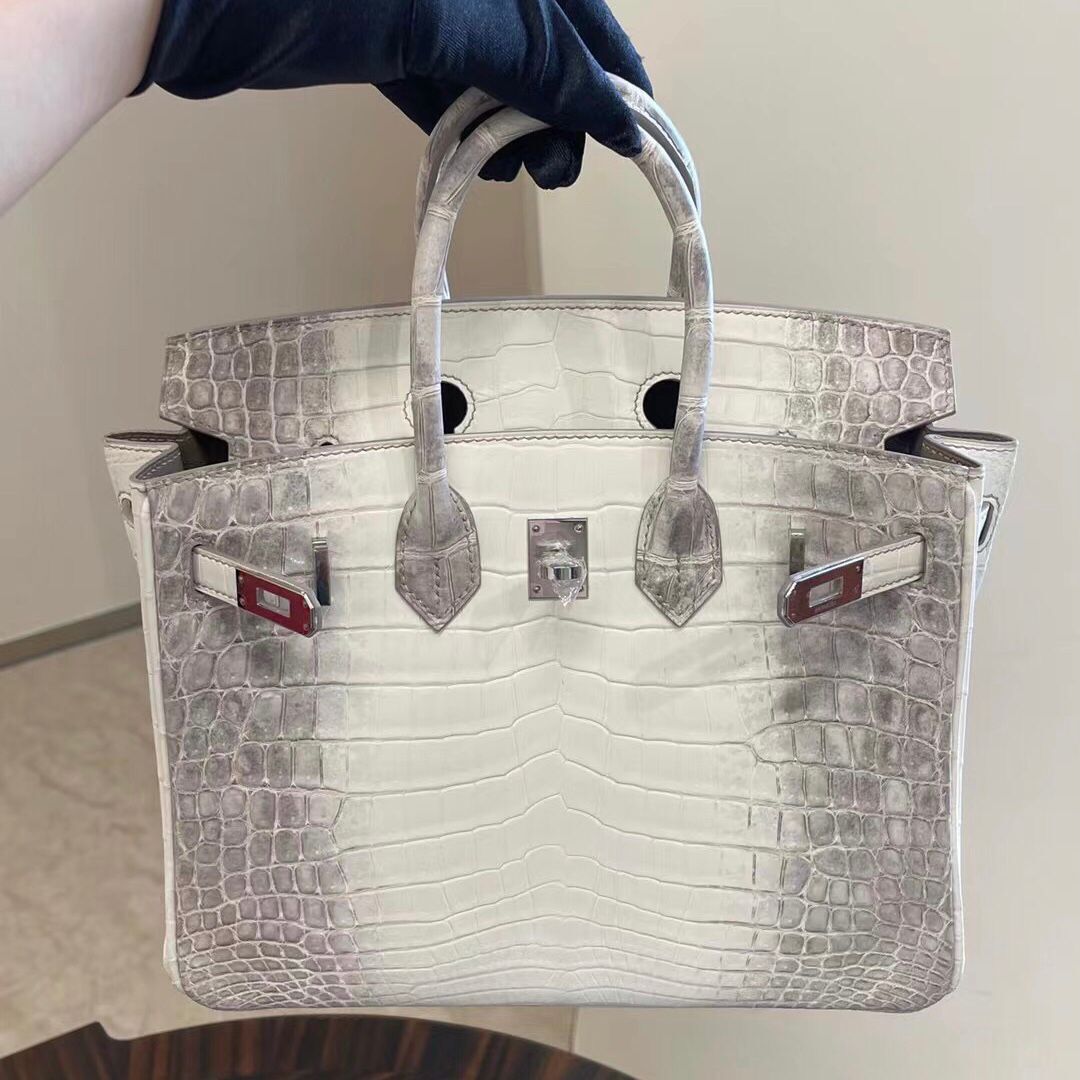 愛馬仕鉑金包 Hermes Birkin 25 喜馬拉雅 CK01 BLANC Niloticus Crocodile Himalayan