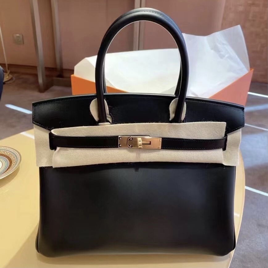 愛馬仕鉑金包 Hermes Birkin 30cm Jonathan 89 Noir 黑色 金扣