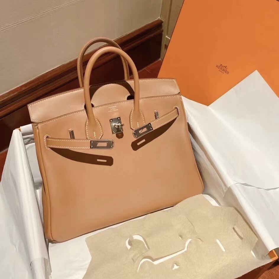 愛馬仕鉑金包 Hermes Birkin 25 Jonathan Leather 37 Gold 金棕色