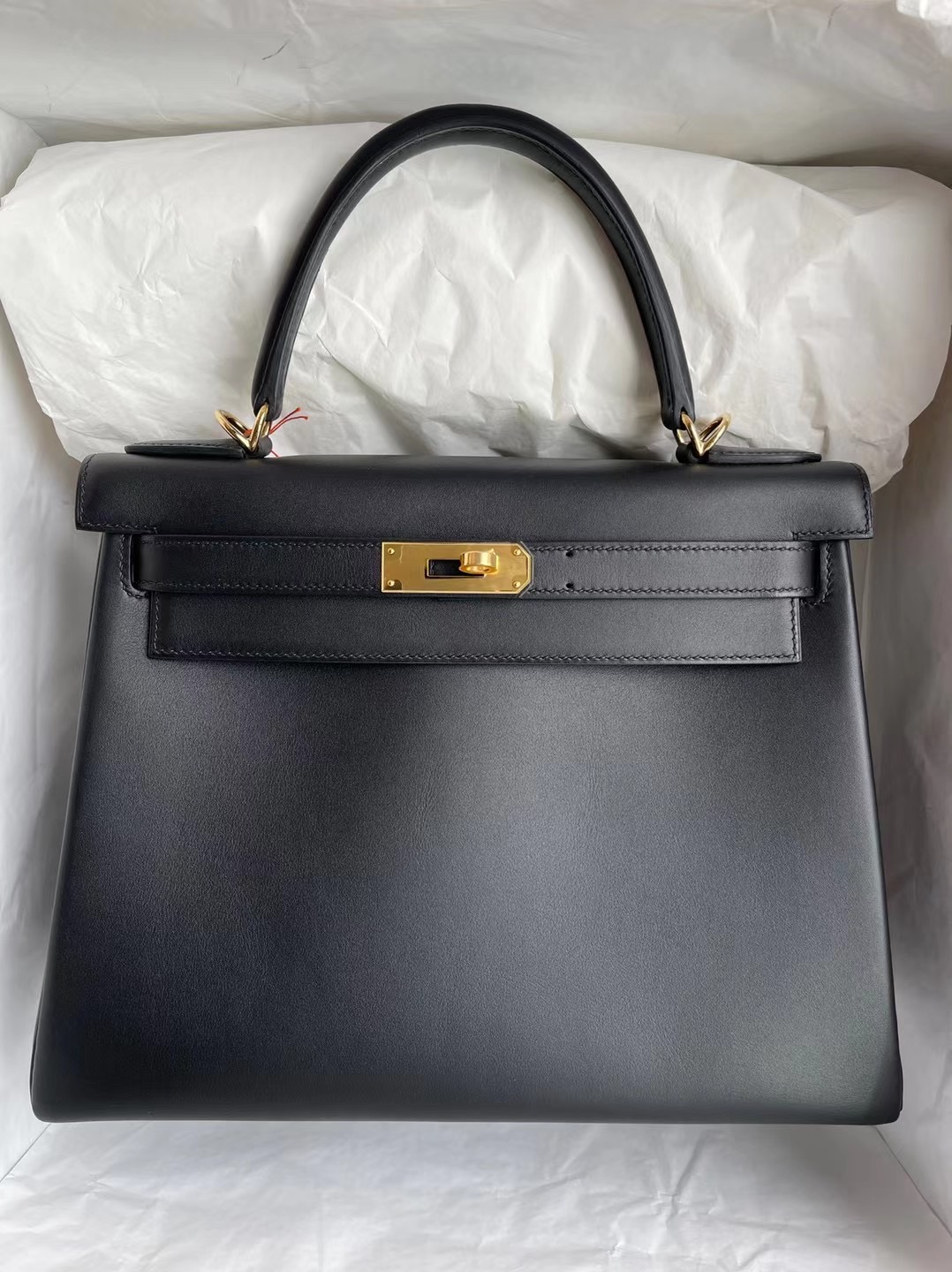 愛馬仕凱莉包28價格及圖片尺寸 Hermes Kelly 28cm Jonathan 89 Noir 黑色 金扣