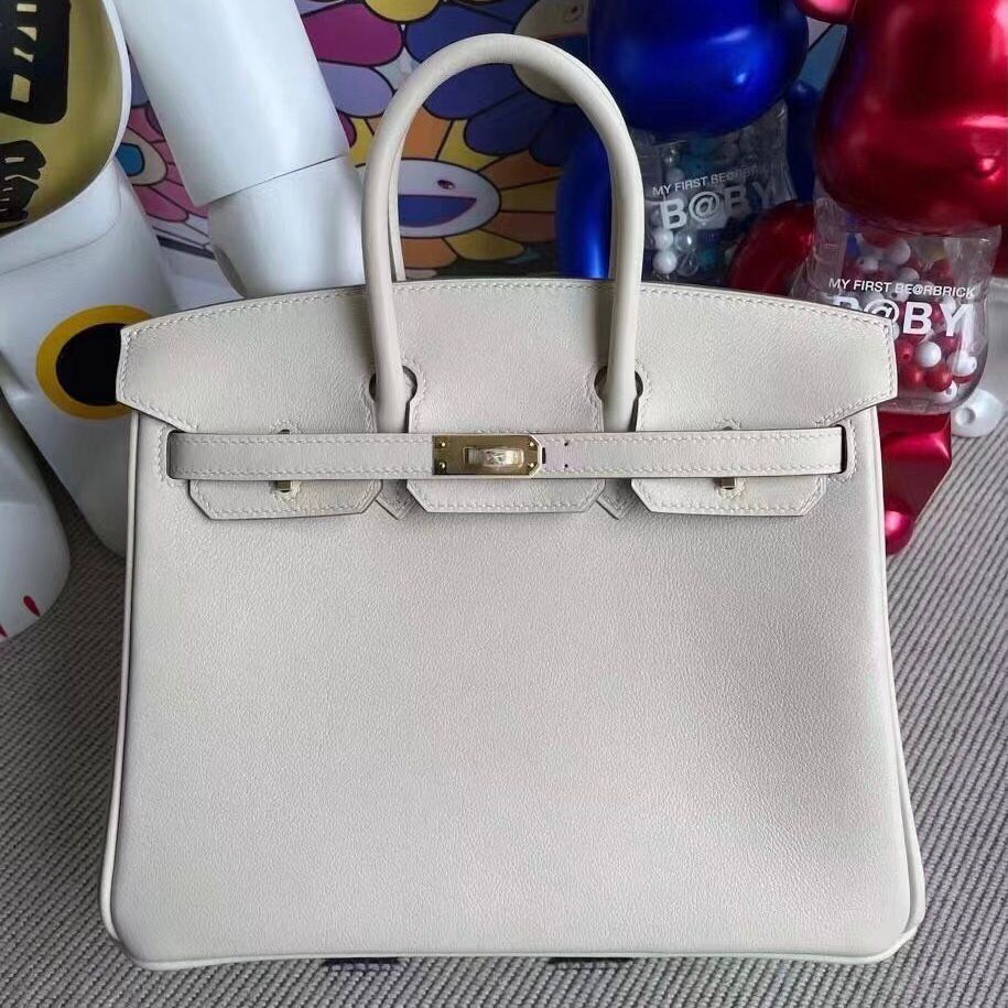 Britain Hermes Birkin 25cm CC10 Craie 奶昔白 Swift calfskin