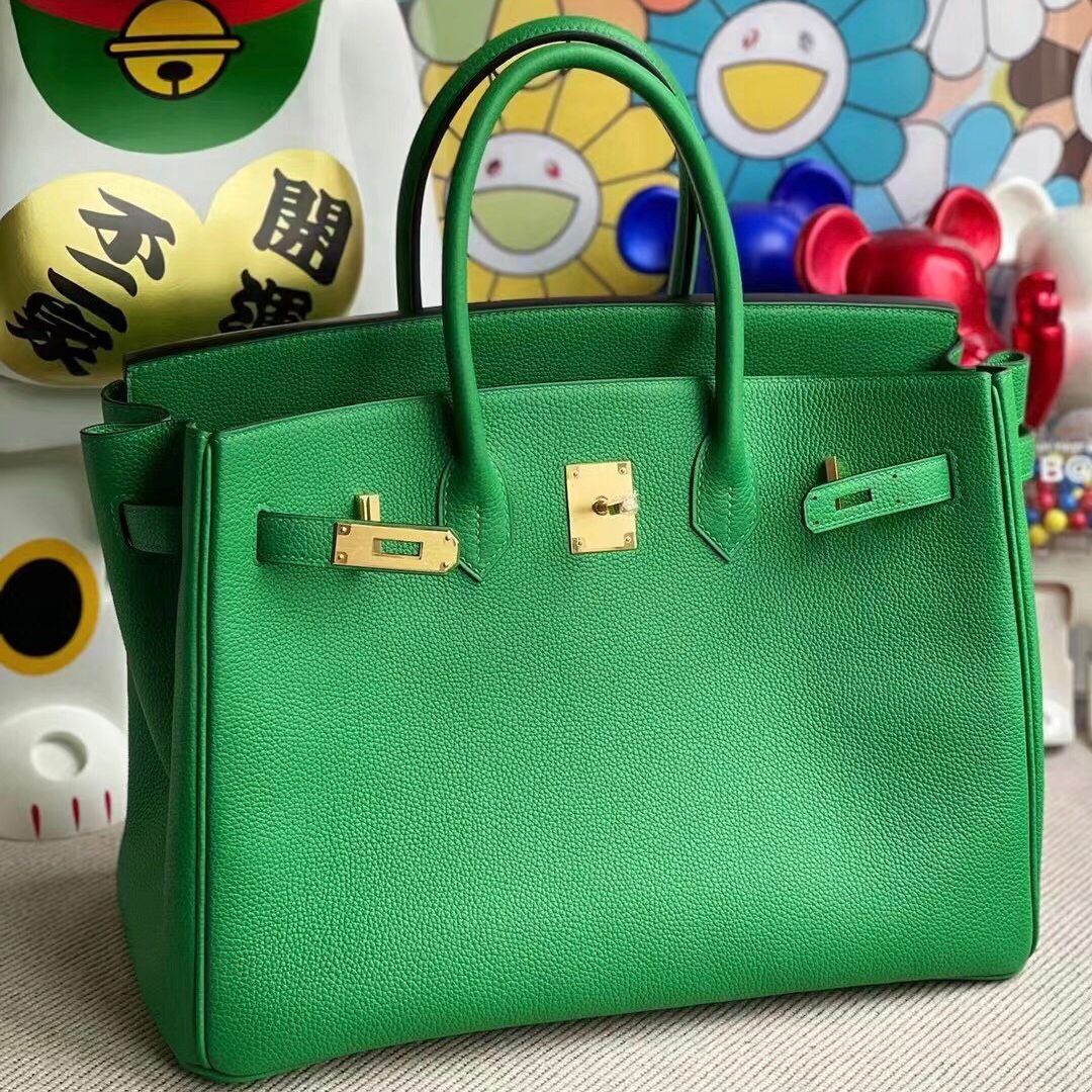 Hermes Birkin 35cm Togo 1K bambou 竹子綠 金扣客定出