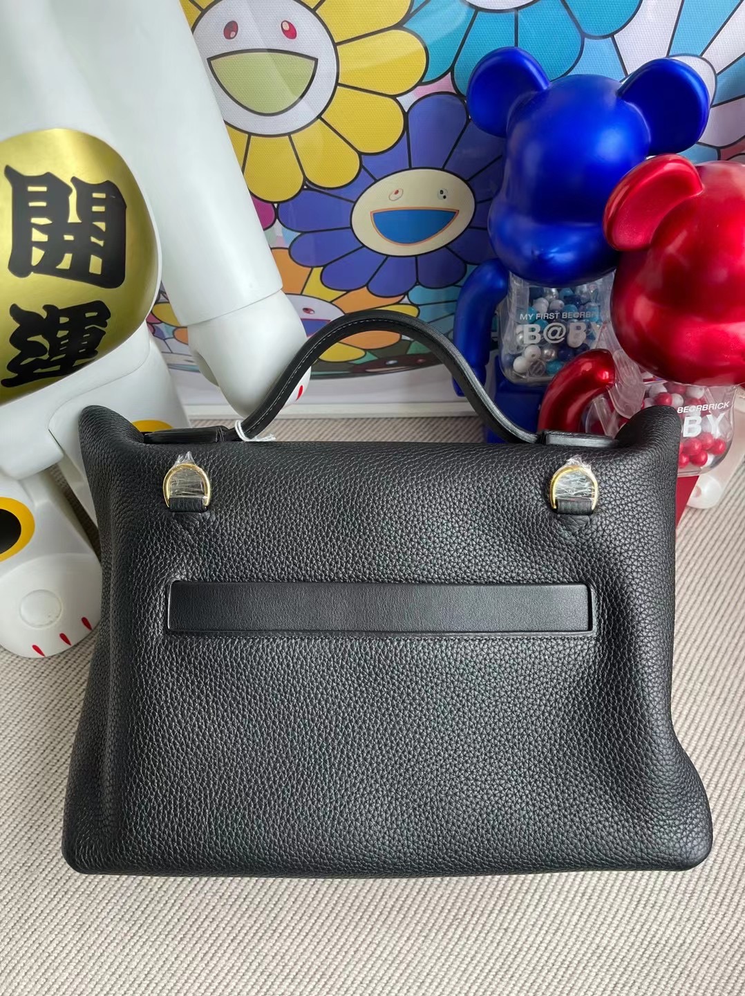 愛馬仕凱莉包網站 Hermes Kelly 24/24 29 Touch 89 Noir 黑色 金扣