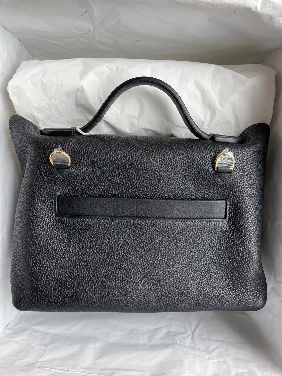 愛馬仕凱莉包網站 Hermes Kelly 24/24 29 Touch 89 Noir 黑色 金扣