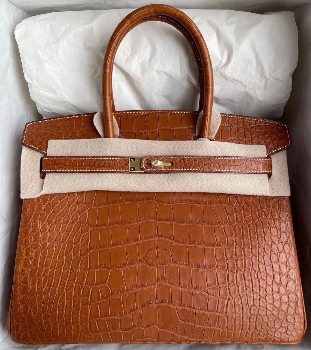 愛馬仕鉑金包包網站 Hermes Birkin 30cm 37 Gold 金棕色美洲鱷魚