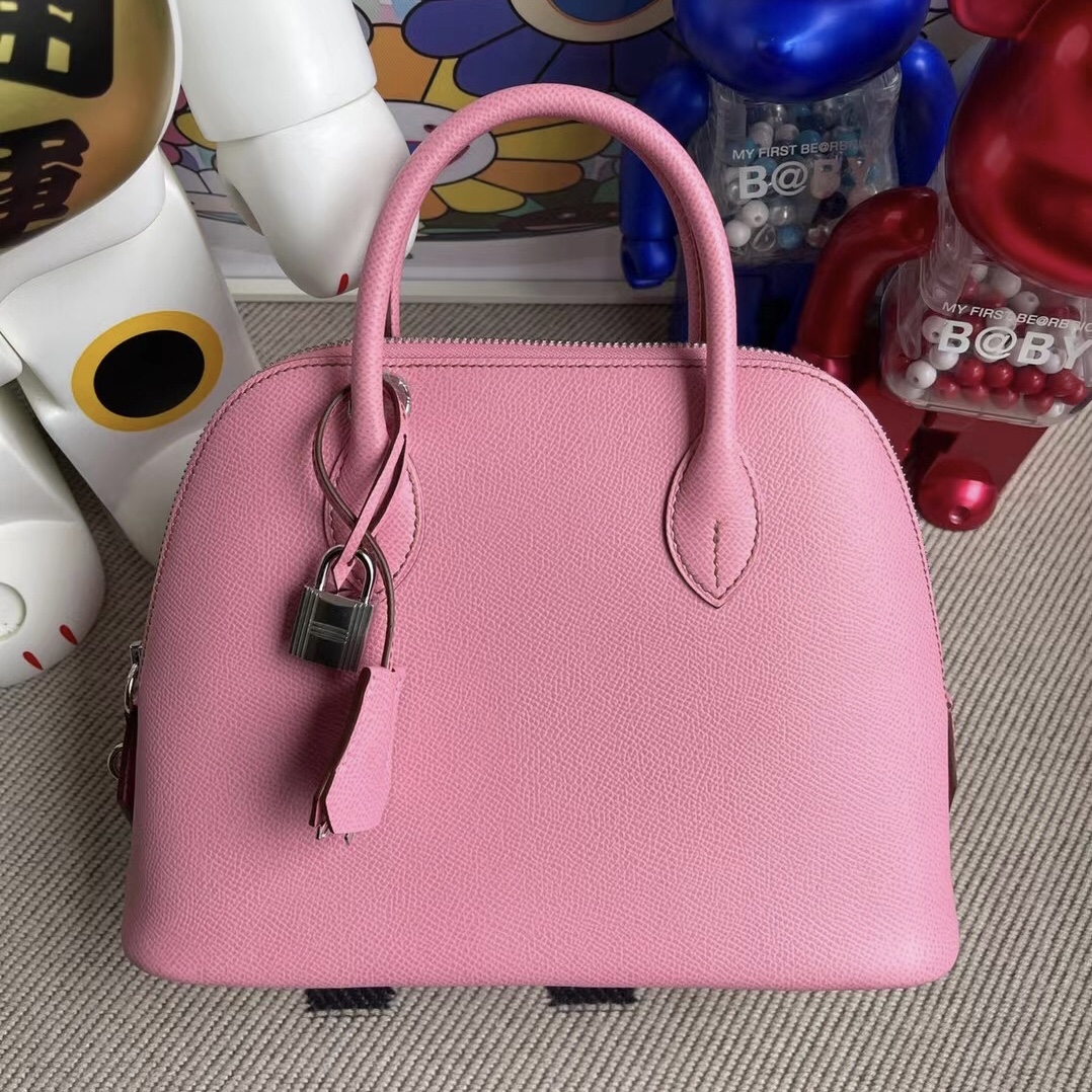 Hermes Bolide 25 Epsom 5P pink 櫻花粉 銀扣 全手工蜜蠟線縫製 客定出