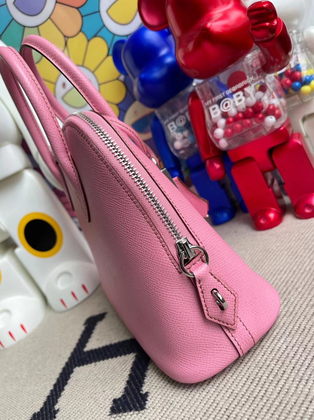 Hermes Bolide 25 Epsom 5P pink 櫻花粉 銀扣 全手工蜜蠟線縫製 客定出