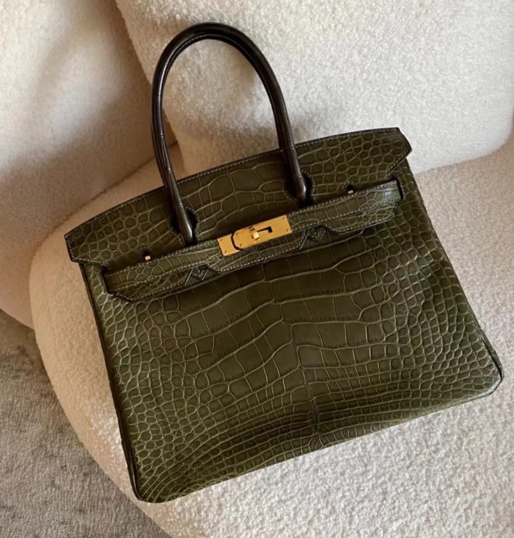 Hermes Birkin 30cm 6H Olive green 橄欖綠 霧面 倒V 澳洲灣鱷接受定製