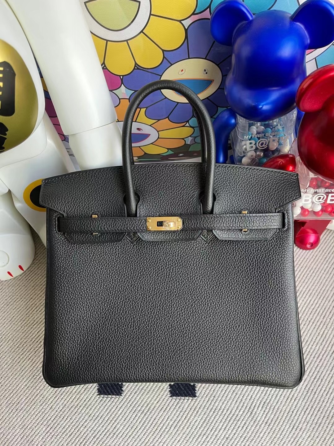 愛馬仕birkin包25 臺灣價格多少錢 Hermes Birkin 25 Togo 89 Noir 黑色 金扣