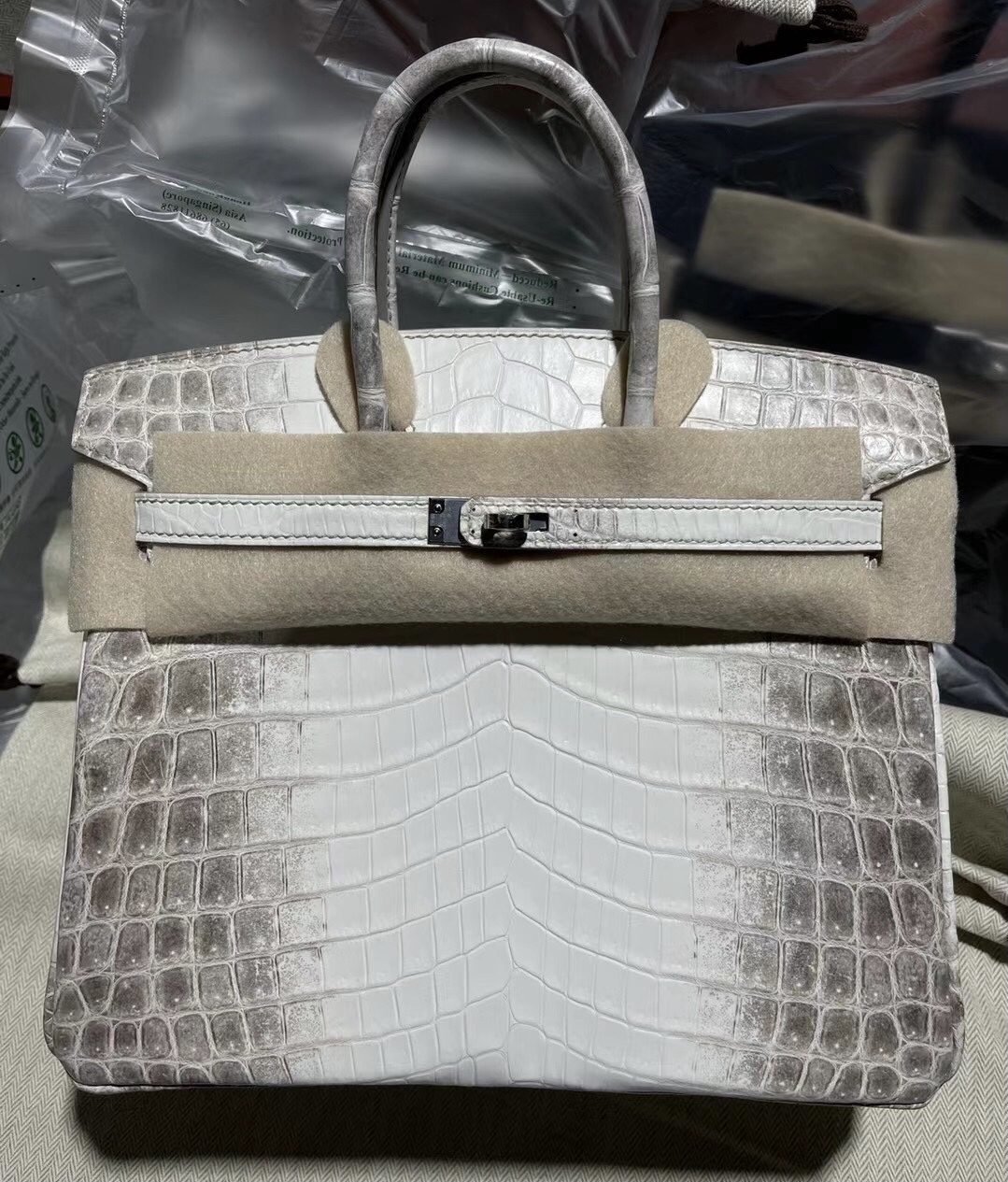 愛馬仕喜馬拉雅鱷魚皮包價錢 Hermes Birkin 25cm Himalayan 喜馬拉雅 銀扣