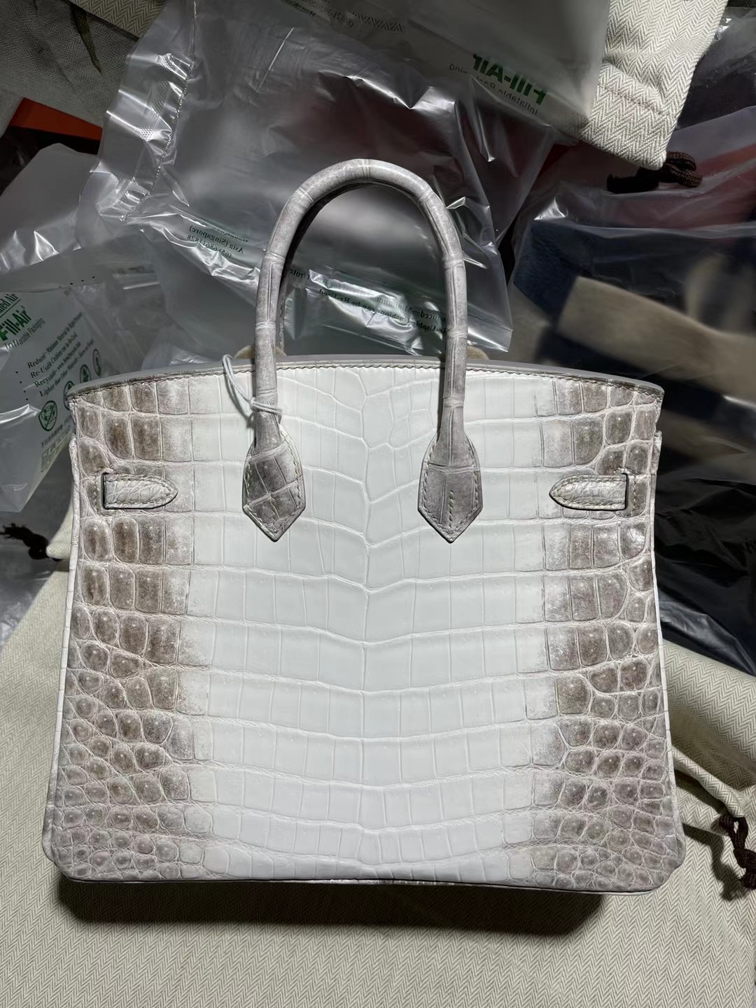 愛馬仕喜馬拉雅鱷魚皮包價錢 Hermes Birkin 25cm Himalayan 喜馬拉雅 銀扣