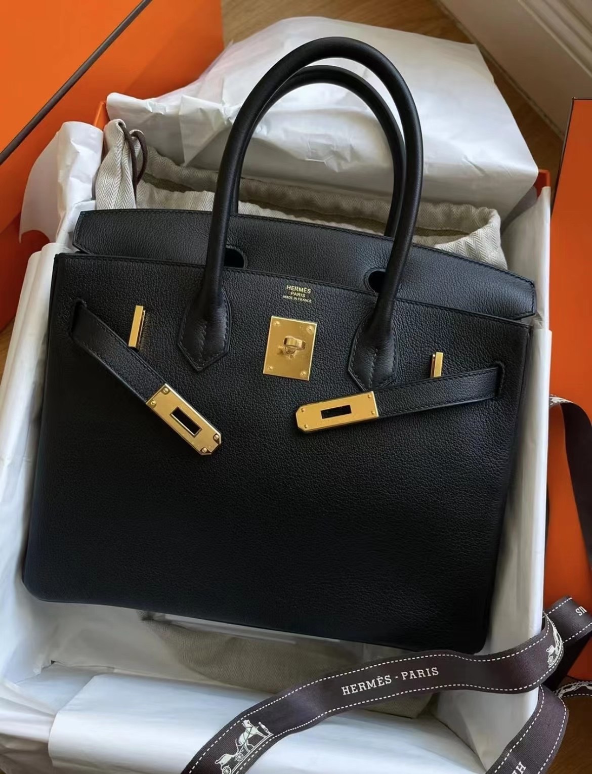 愛馬仕鉑金包包款式大全 Hermes Birkin 30 TN皮 Taurillion Novillo 89 Noir 黑色