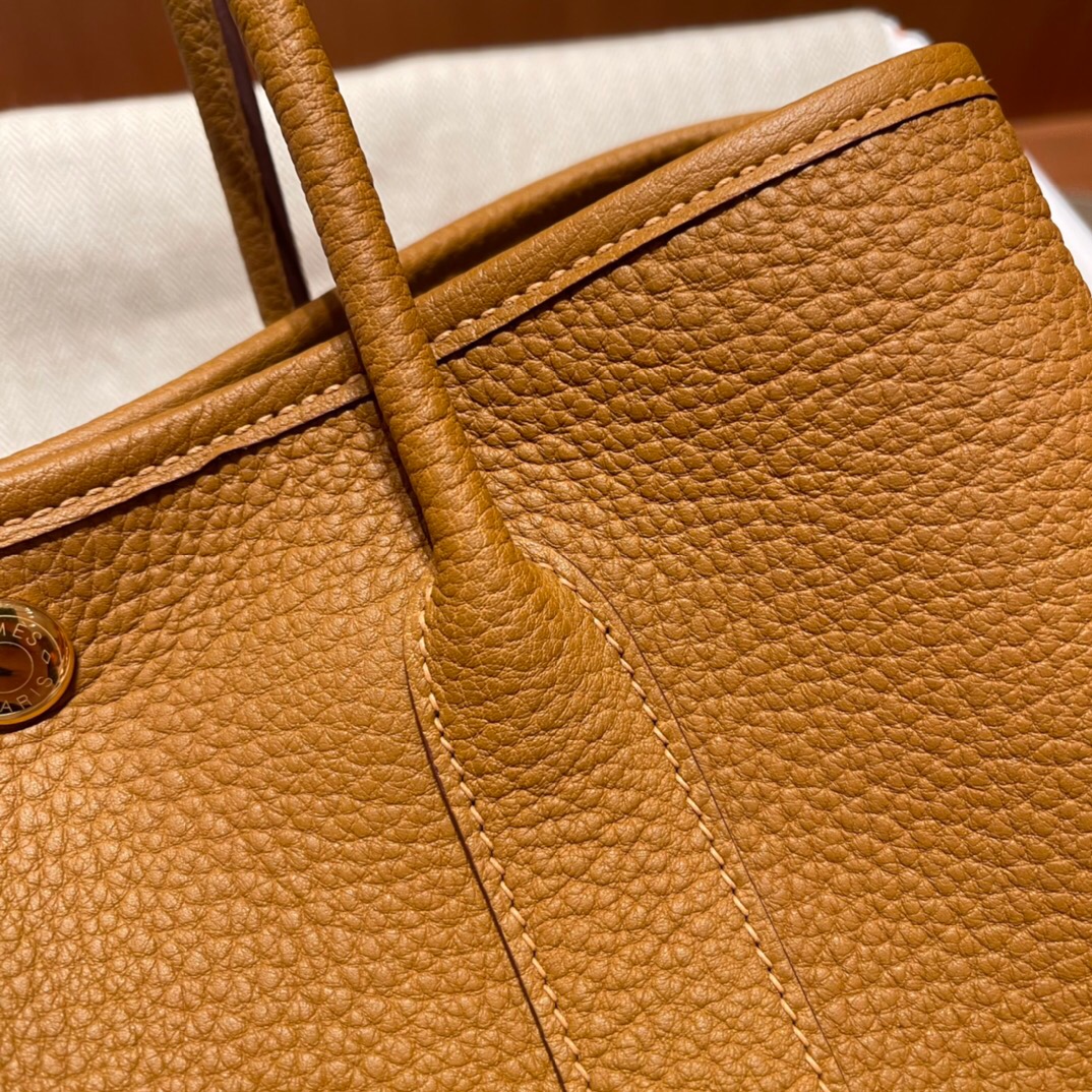 Hermes Garden party 30cm 2S sesame 芝麻色 Negonda 小公牛皮 全手工蜜蠟線縫製