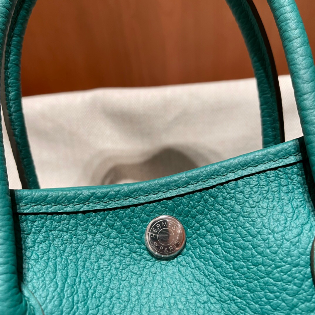 Hermes Garden party 30 Negonda U1 Vert Verone 維羅納綠 全手工蜜蠟線縫製