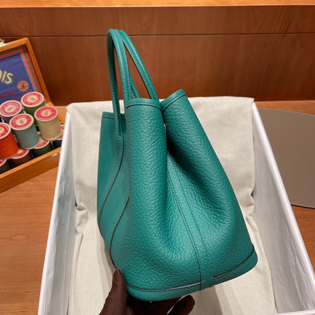 Hermes Garden party 30 Negonda U1 Vert Verone 維羅納綠 全手工蜜蠟線縫製