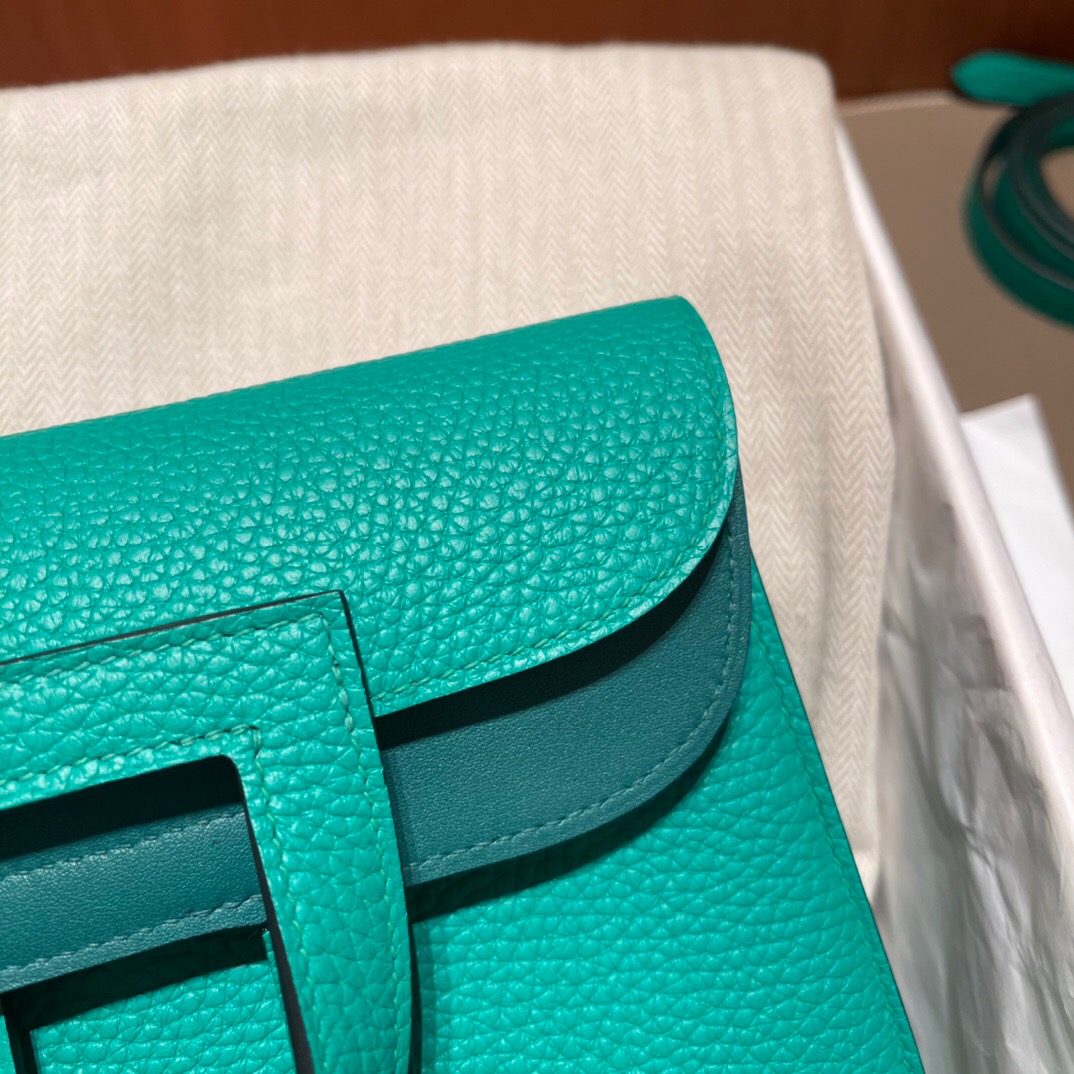 Hermes Halzan 25 taurillon Clemence 6W 薄荷綠Menthe Z6 孔雀綠Malachite