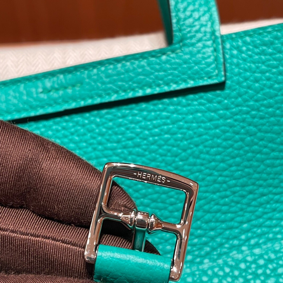 Hermes Halzan 25 taurillon Clemence 6W 薄荷綠Menthe Z6 孔雀綠Malachite