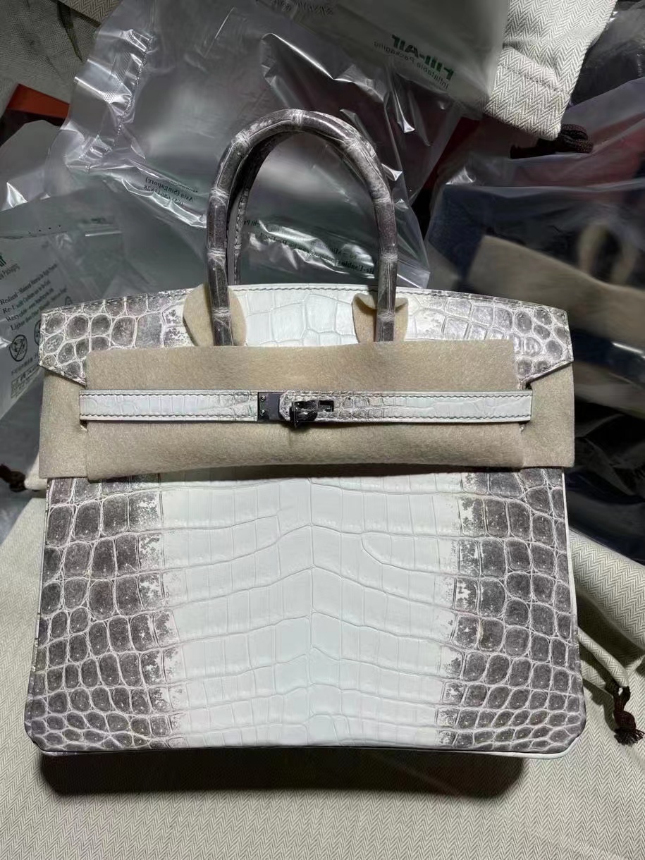 愛馬仕喜馬拉雅鱷魚皮包價錢 Hermes Birkin 25cm Himalayan 喜馬拉雅 銀扣