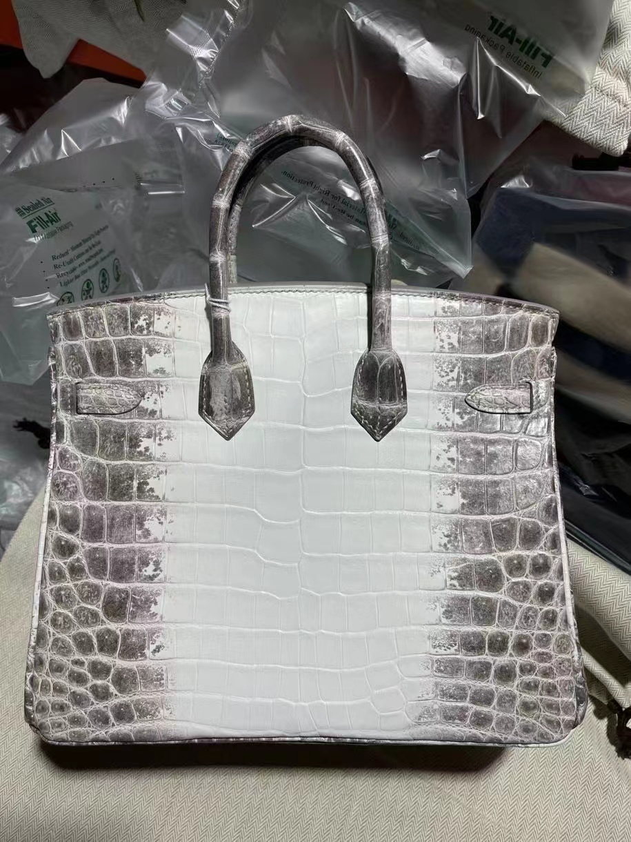 愛馬仕喜馬拉雅鱷魚皮包價錢 Hermes Birkin 25cm Himalayan 喜馬拉雅 銀扣