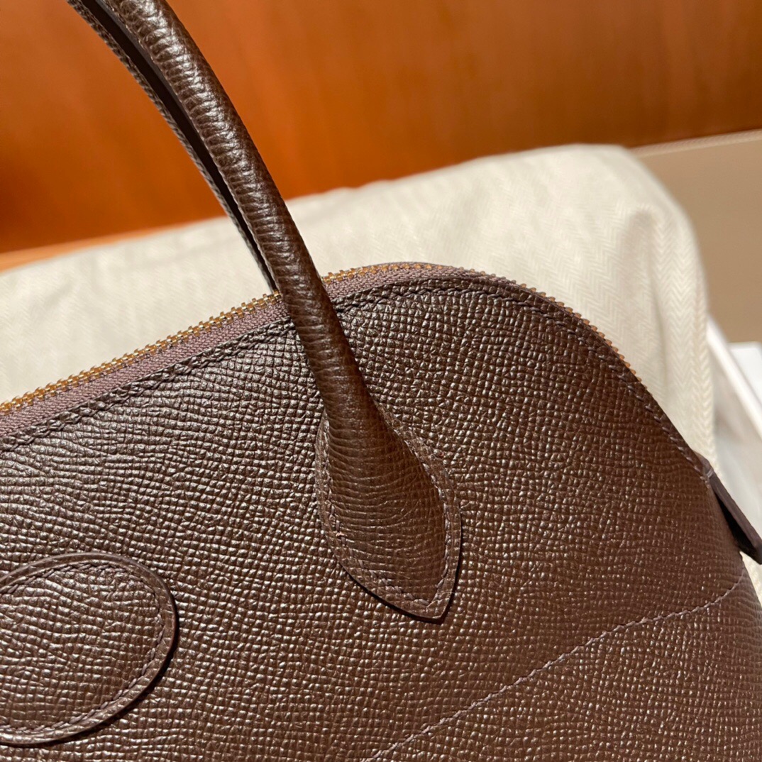 Hermes Bolide 1923 27cm Epsom 0G Rouge Sellier 馬鞍紅 銀扣