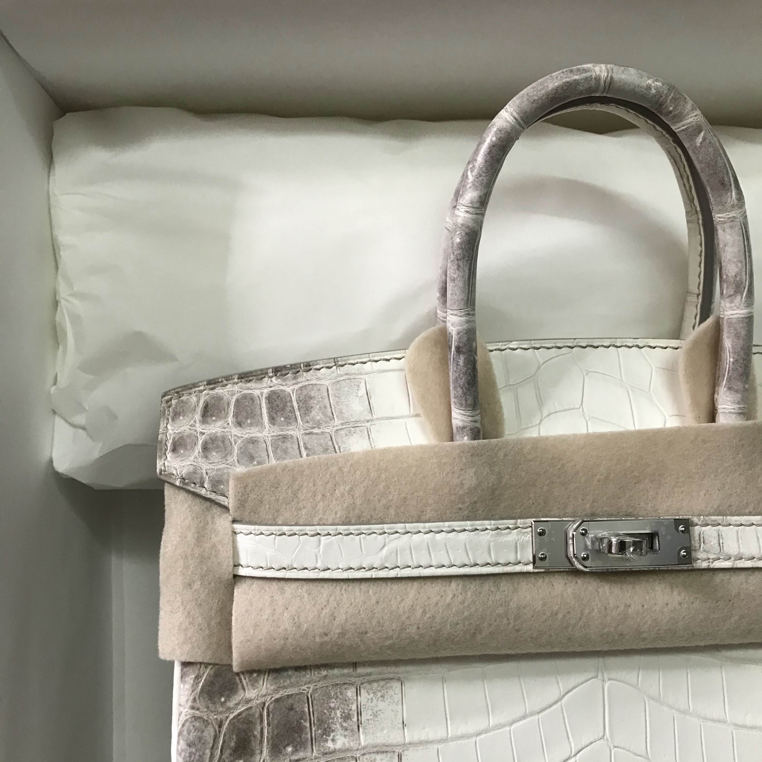 Qatar Doha Hermes Birkin 25 喜馬拉雅 01 BLANC Himalayan Crocodile