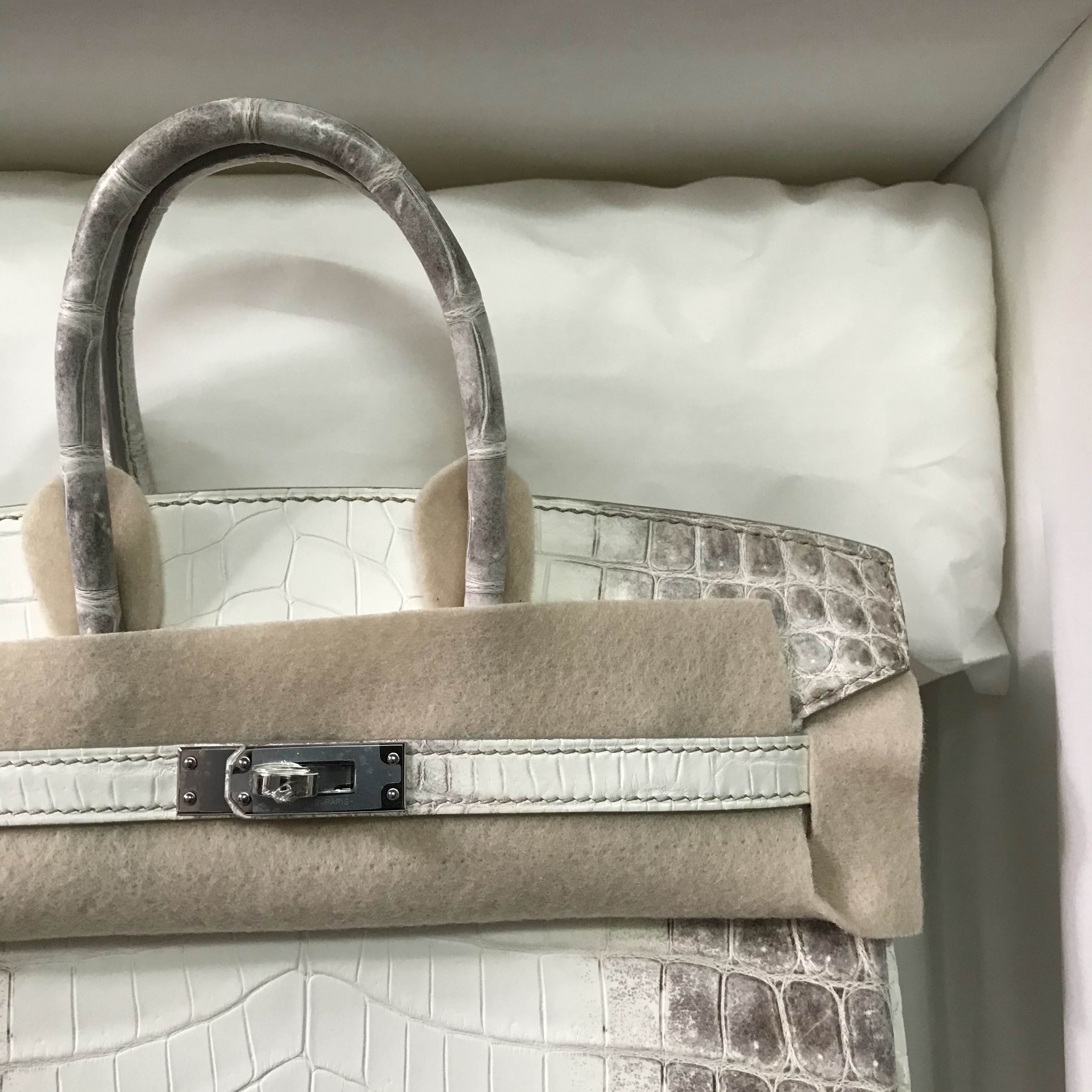 Qatar Doha Hermes Birkin 25 喜馬拉雅 01 BLANC Himalayan Crocodile