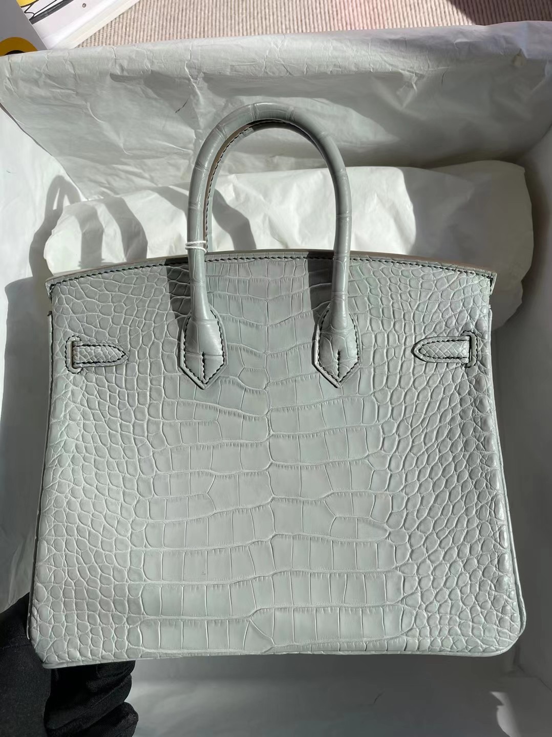 Hermes Birkin 25 霧面美洲鱷魚 80 Gris Perle 珍珠灰內拼89 Noir 黑色