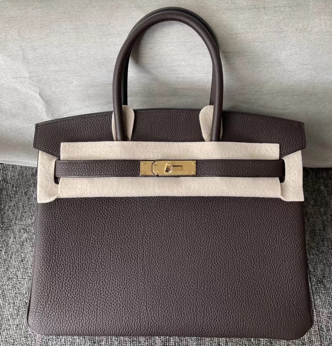 愛馬仕鉑金女包多少錢 Hermes Birkin 30cm Togo 46 烏木色 Ebene