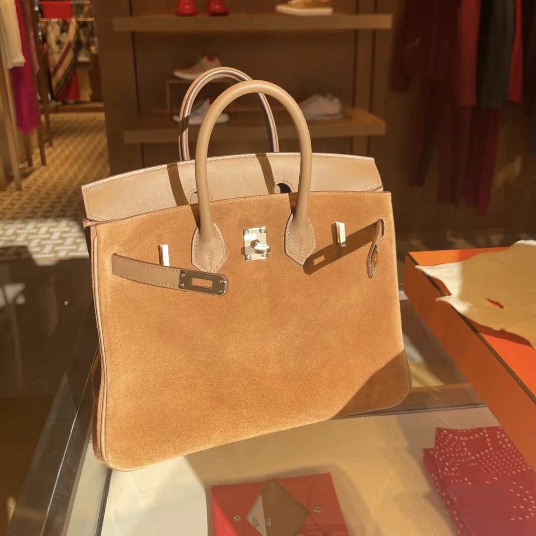 愛馬仕鉑金包價格官網 Hermes Birkin 25 Boblis Suede 麂皮 接受定製