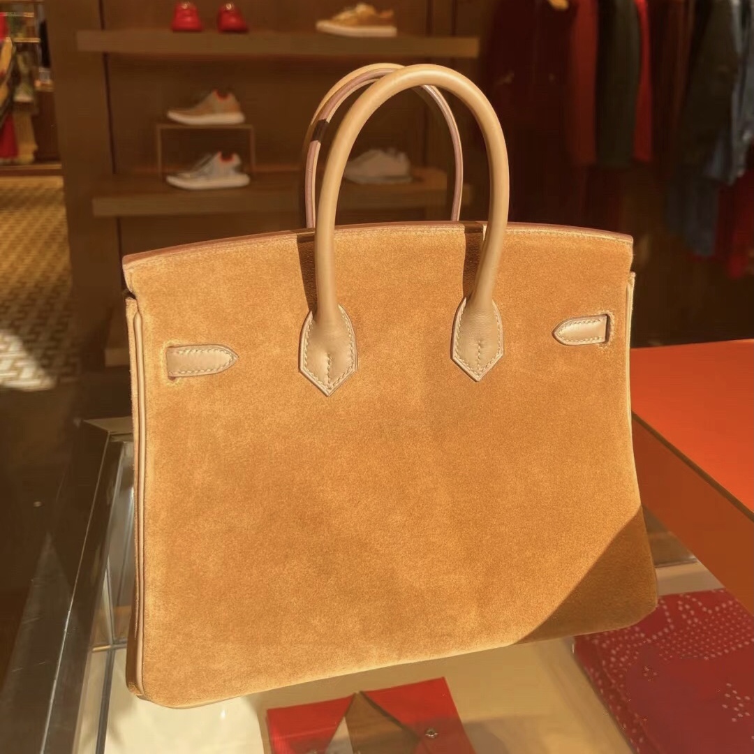 愛馬仕鉑金包價格官網 Hermes Birkin 25 Boblis Suede 麂皮 接受定製